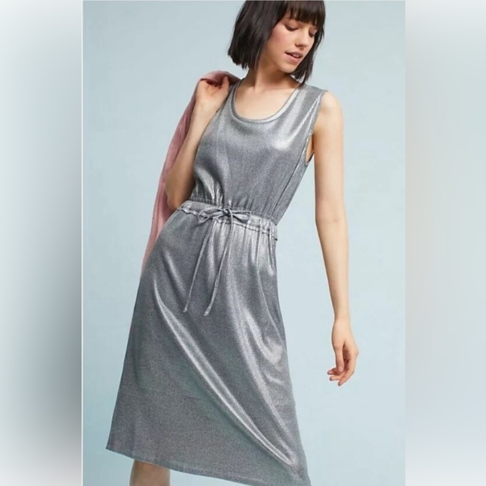 Anthropologie Dolan Left Coast Silver Tank Dress